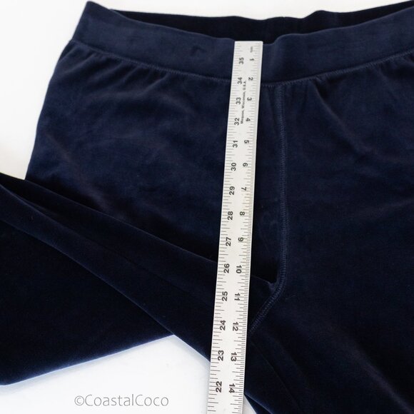 Jones New York Sport Y2K Women’s 1X Velvet Pants Dark Blue Velour Athleisure - Picture 5 of 6